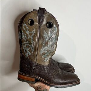 Double H | Men's Square Toe Ice Roper Leather Boots Size 9 Extra Wide